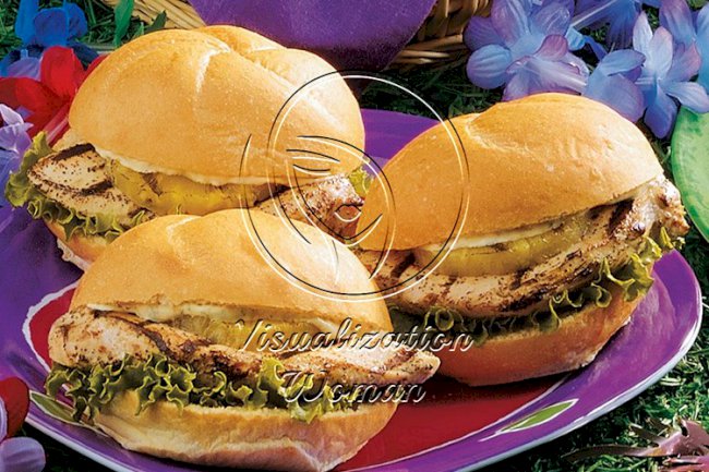 Luau Chicken Sandwiches