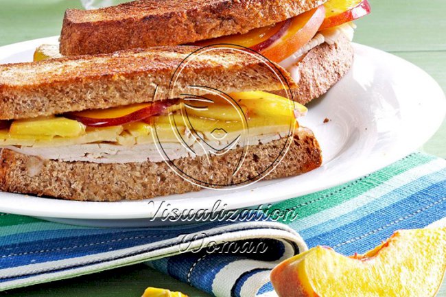 Peach Turkey Sandwiches