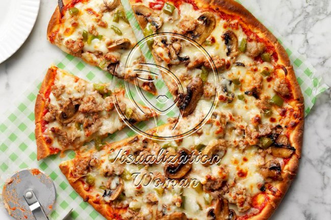 Turkey Sausage Pizza