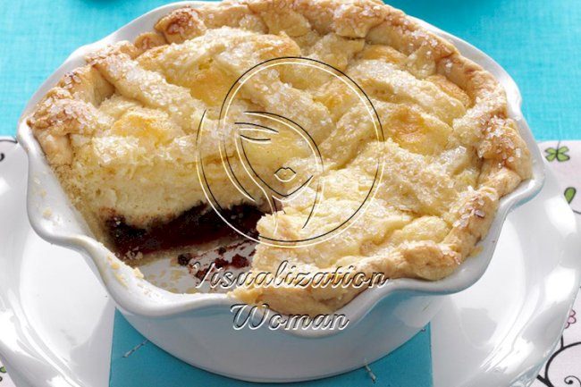 Ricotta Pie (Pizza Dolce) with Chocolate and Raspberry