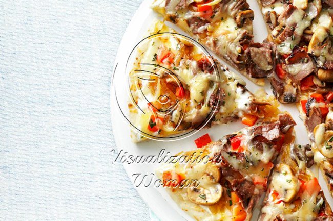 French Onion Pizza au Gratin