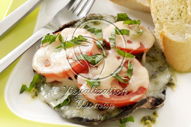 Pesto Portobello Pizzas