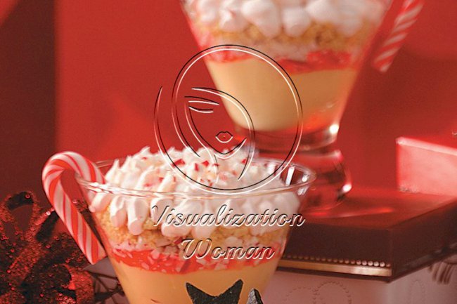 White Chocolate-Candy Cane Parfaits