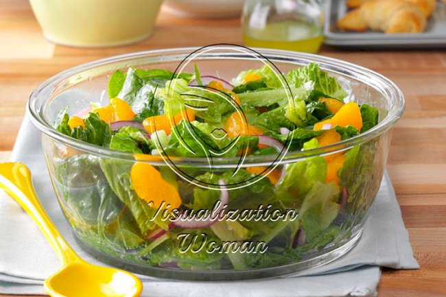 Romaine & Orange Salad with Lime Dressing