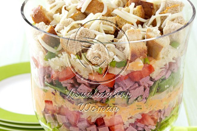 Layered Salad Reuben-Style