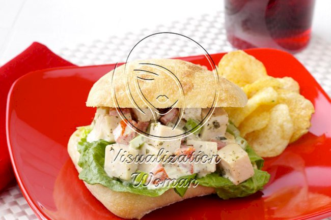 Pesto Chicken Salad Sandwiches