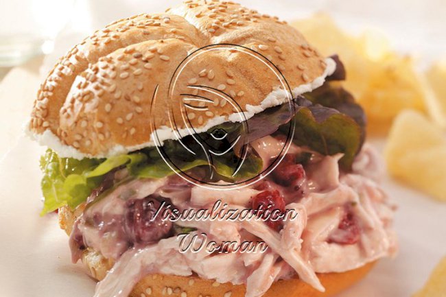 Quick Cranberry Chicken Salad Sandwiches