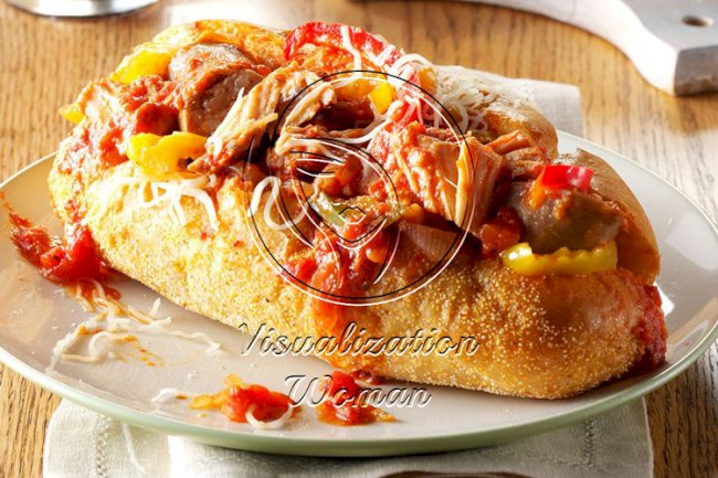 Slow Cooker Sausage Sandwiches