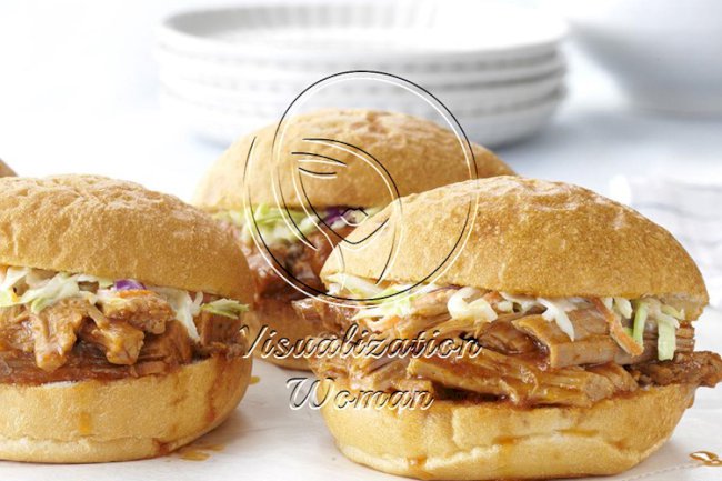 Slow-Cooked Barbecued Pork Sandwiches