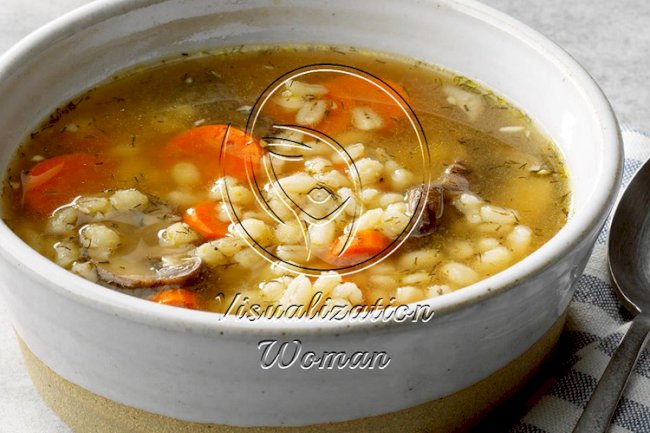 Mushroom Barley Soup for Two