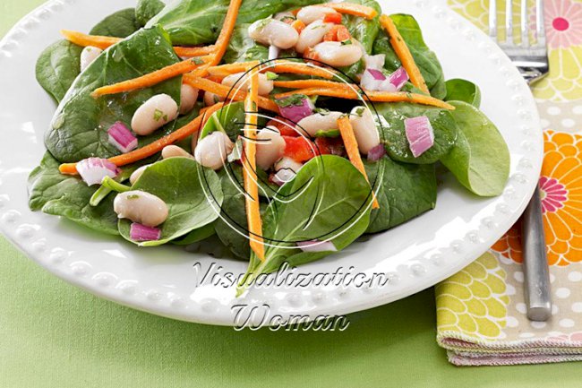 White Bean and Spinach Salads