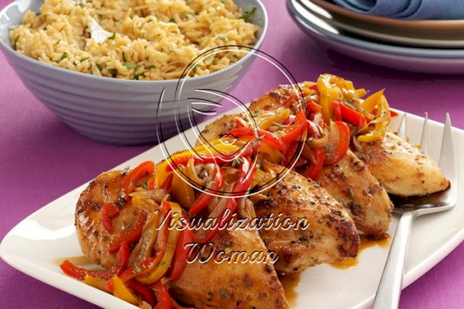 Roast Chicken Breasts with Peppers