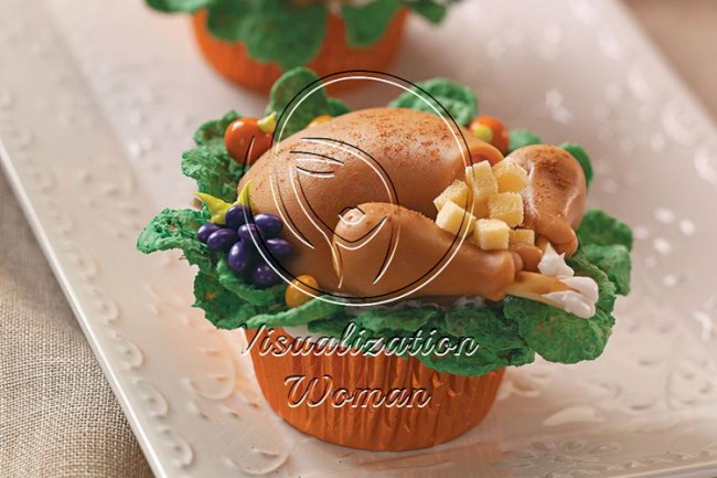 Turkey Dinner Cupcakes