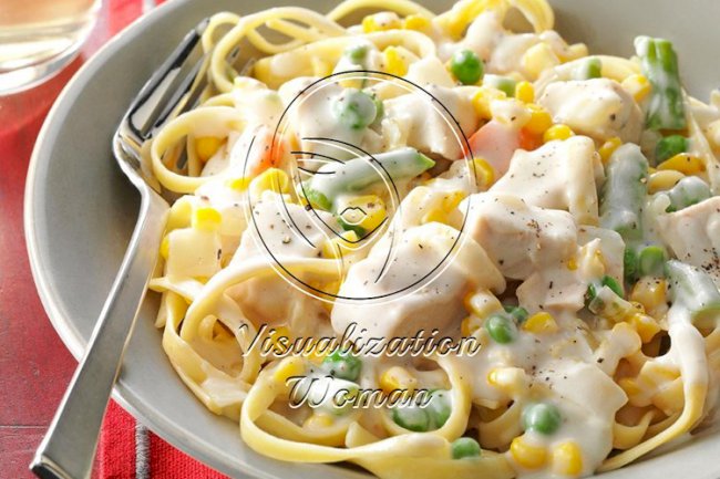 Chicken & Vegetable Fettuccine