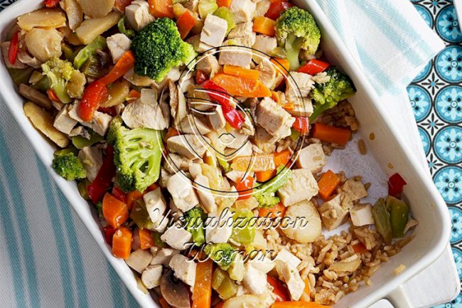 Chicken Stir-Fry Bake