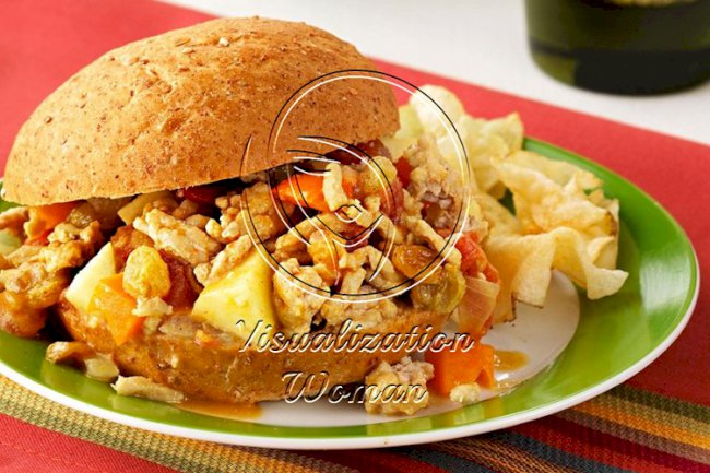Curried Chicken Sloppy Joes