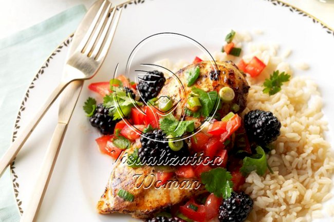 Lime Chicken with Blackberry Salsa