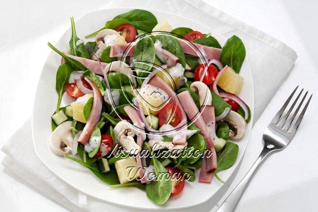 Hawaiian Spinach Salad