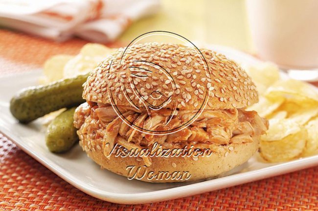 Barbecued Chicken Sandwiches