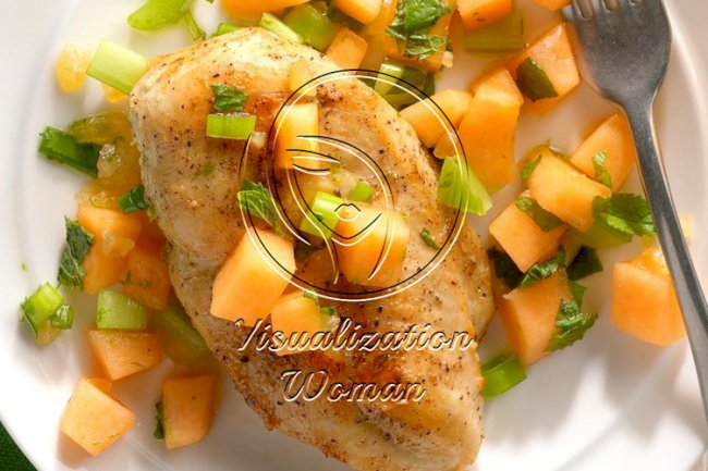 Chicken Breasts with Melon Relish