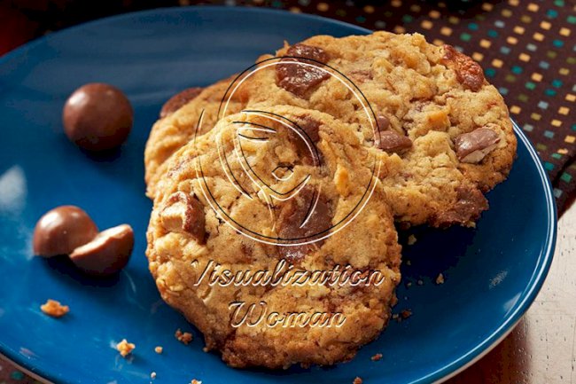 Chocolate Malt Ball Cookies