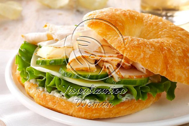 Cucumber Chicken Croissants