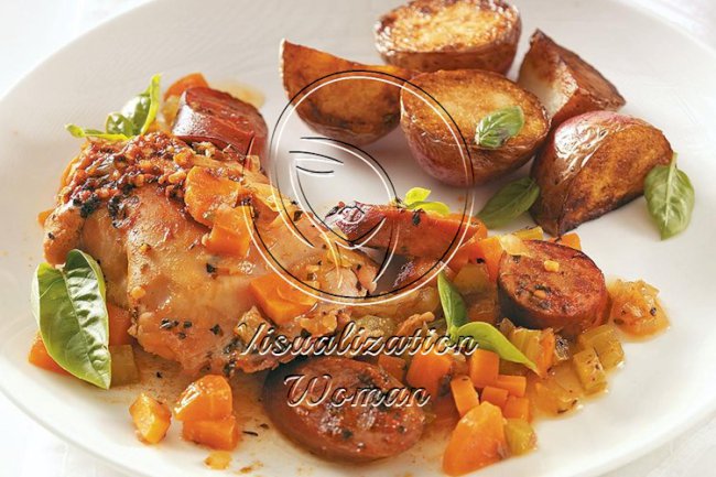 Chicken Thighs with Sausage