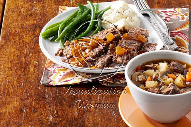 Sunday Herbed Pot Roast Soup