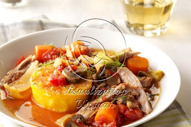 Italian-Style Turkey with Polenta