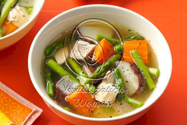 Double-Duty Primavera Chicken Soup