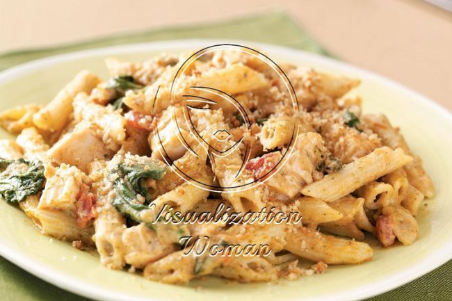 Pesto-Chicken Penne Casseroles
