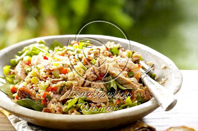 Brown Rice Salad with Grilled Chicken