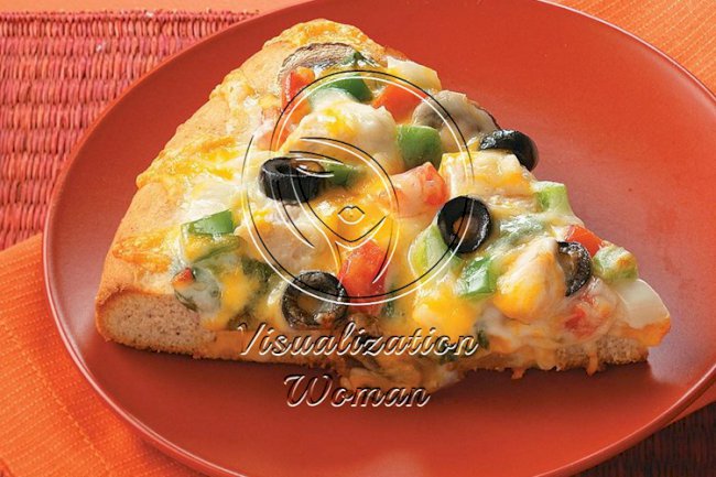 Chicken Alfredo Veggie Pizza