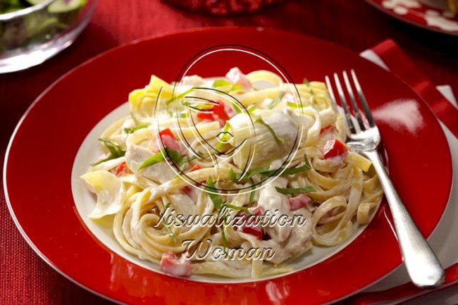 Chicken and Artichoke Fettuccine Alfredo