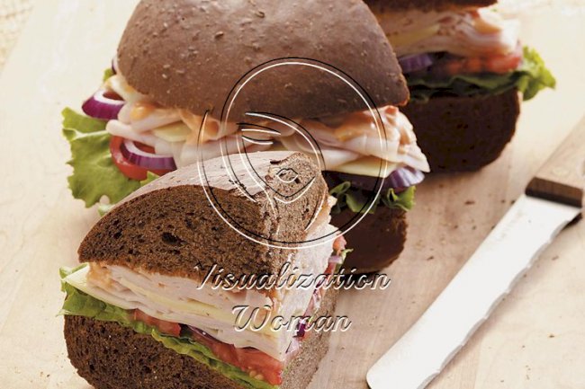 Pumpernickel Turkey Hero