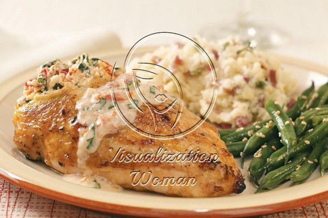 Tomato-Cream Stuffed Chicken