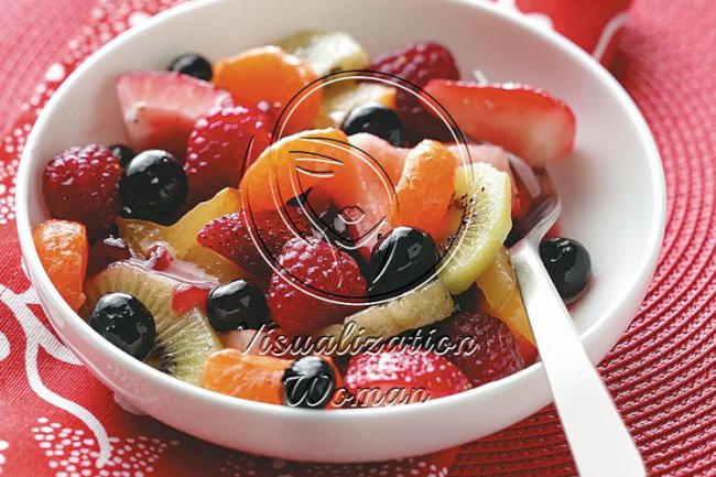 Fruit Salad with Raspberry Vinaigrette
