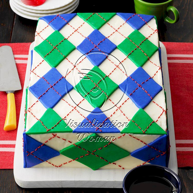 Wacky Argyle Cake