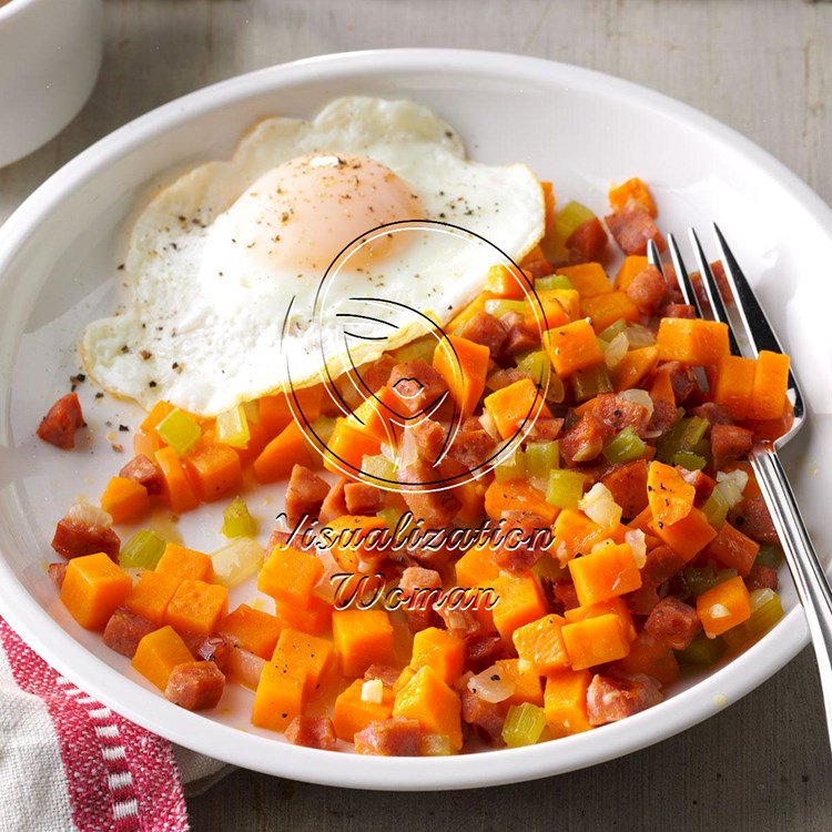 Sweet Potato & Andouille Hash