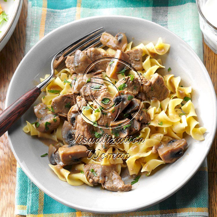 Beef Burgundy Over Noodles