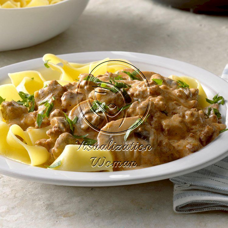 Pressure-Cooker Ground Beef Stroganoff