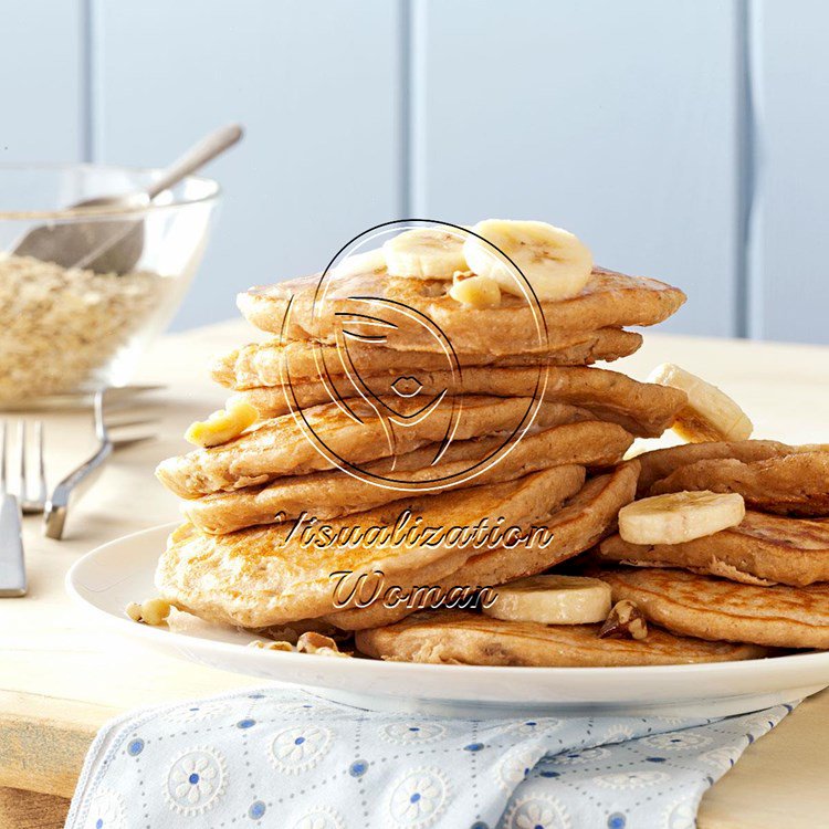 Banana Oatmeal Pancakes