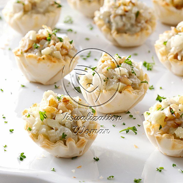 Apple-Nut Blue Cheese Tartlets