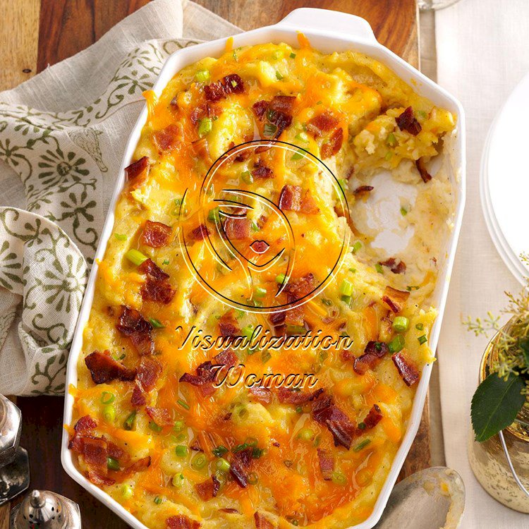 Twice-Baked Cheddar Potato Casserole