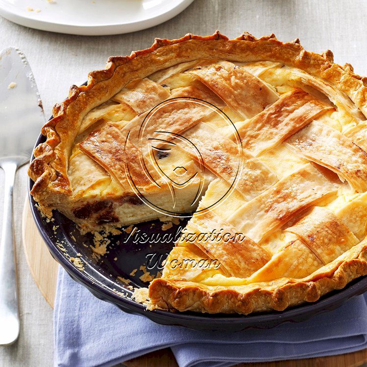 Orange Chocolate Ricotta Pie