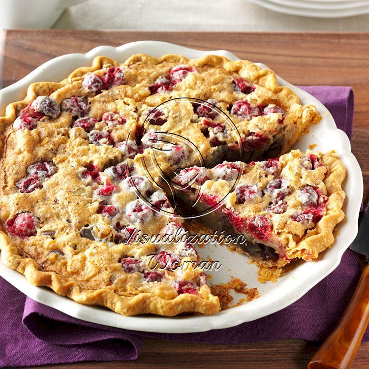 Cranberry Chocolate Walnut Pie