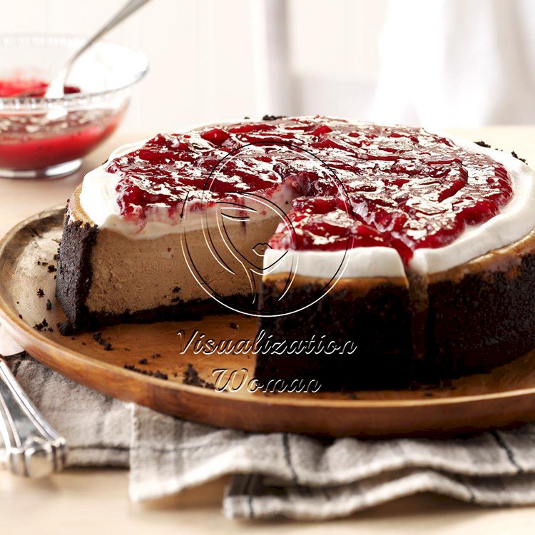 Cranberry Mocha Cheesecake