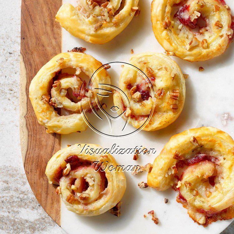 Cranberry Brie Pecan Pinwheels