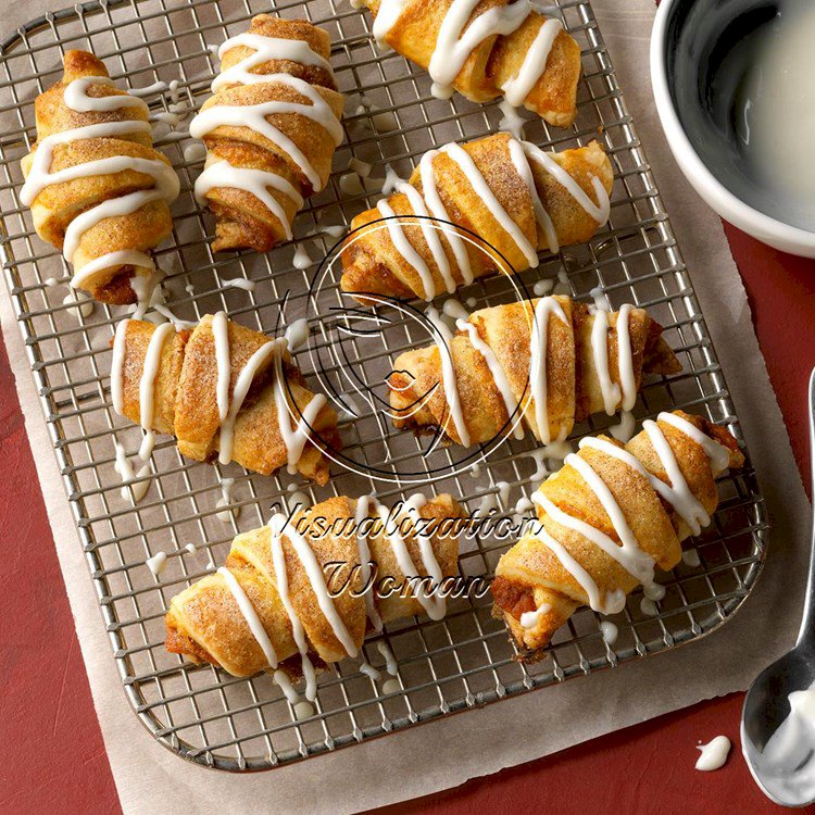 Pumpkin Rugelach with Cream Cheese Icing