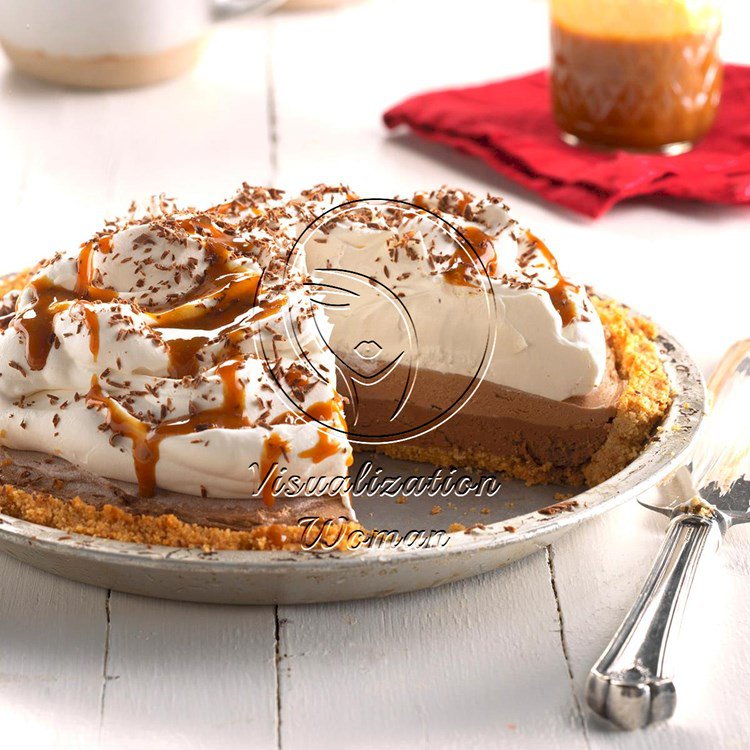 Dark Chocolate-Caramel Macchiato Pie